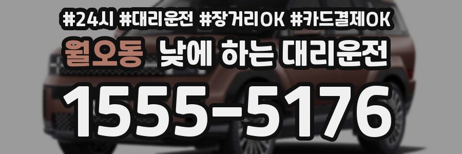 월오동 낮에 하는 대리운전