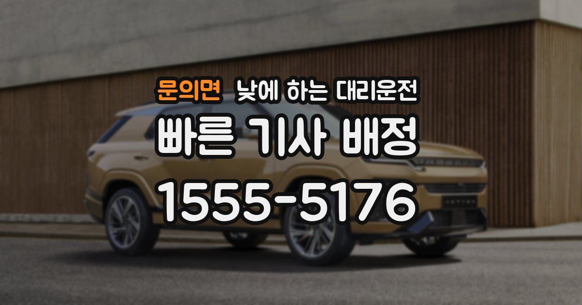 문의면 낮에 하는 대리운전