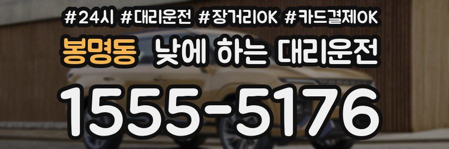 봉명동 낮에 하는 대리운전