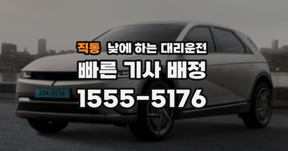 직동 낮에 하는 대리운전