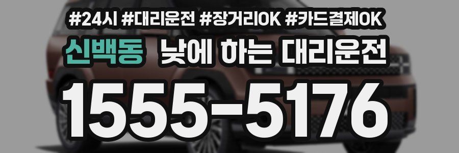 신백동 낮에 하는 대리운전