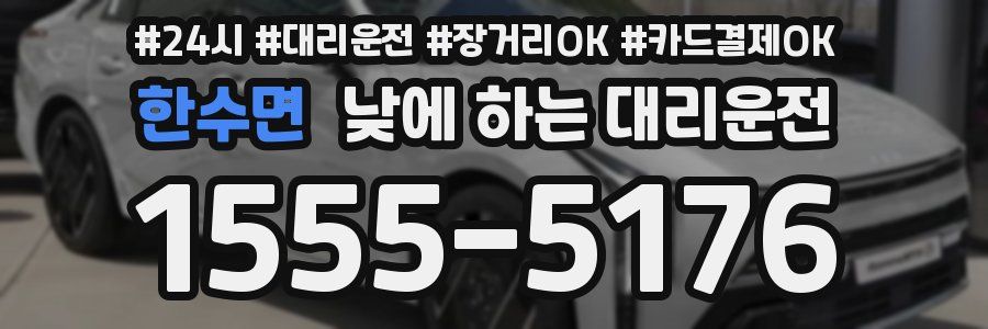 한수면 낮에 하는 대리운전