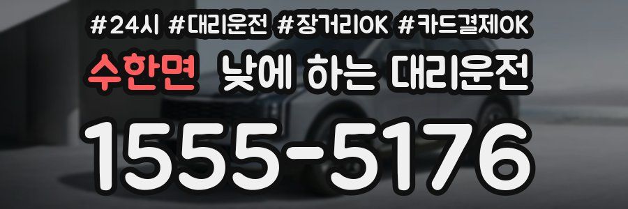 수한면 낮에 하는 대리운전