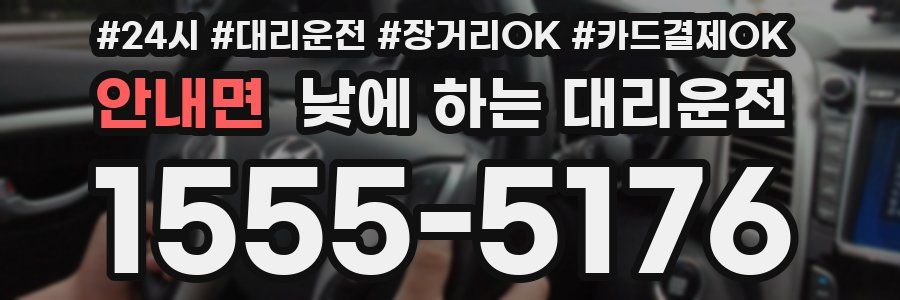 안내면 낮에 하는 대리운전