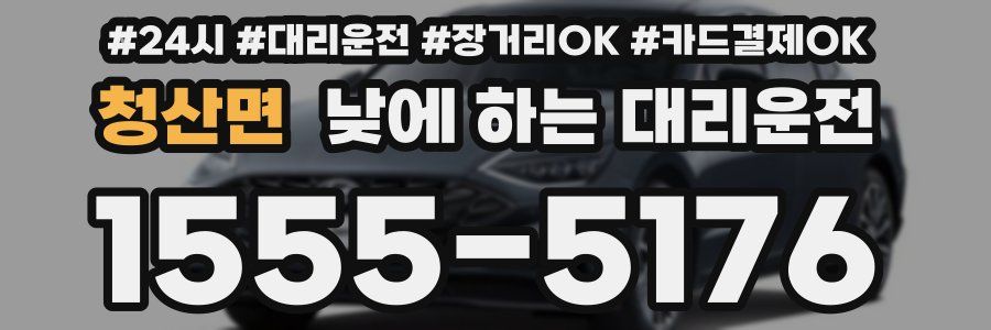 청산면 낮에 하는 대리운전