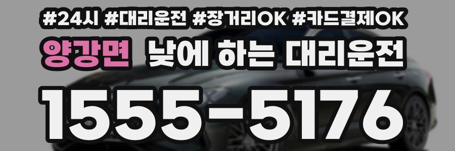 양강면 낮에 하는 대리운전