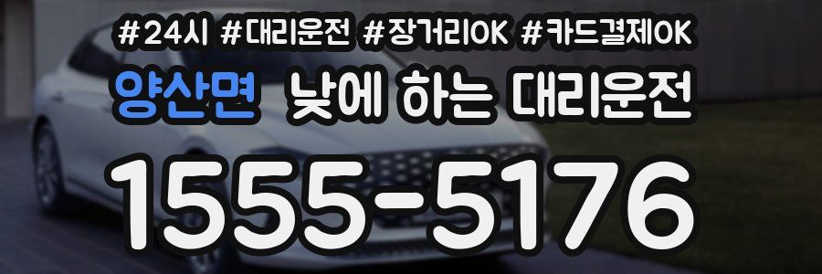 양산면 낮에 하는 대리운전