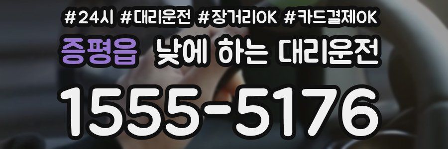 증평읍 낮에 하는 대리운전