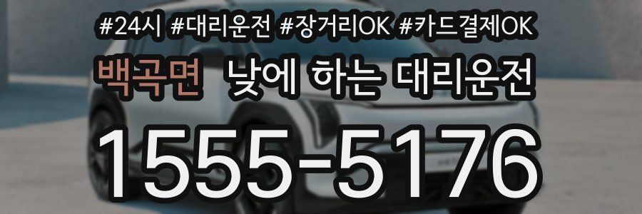 백곡면 낮에 하는 대리운전