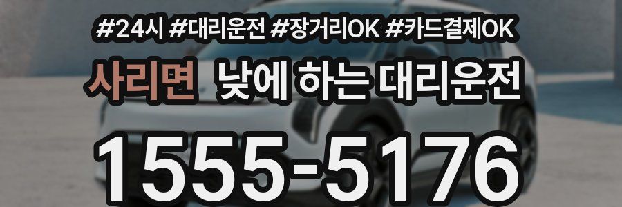 사리면 낮에 하는 대리운전