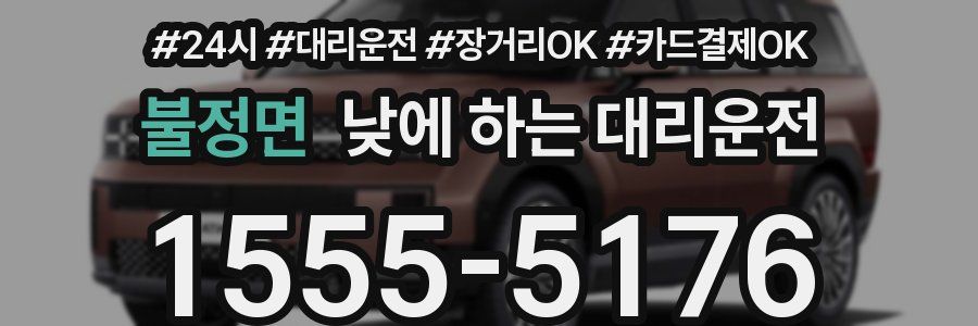 불정면 낮에 하는 대리운전