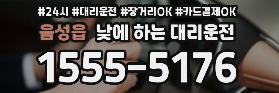 음성읍 낮에 하는 대리운전
