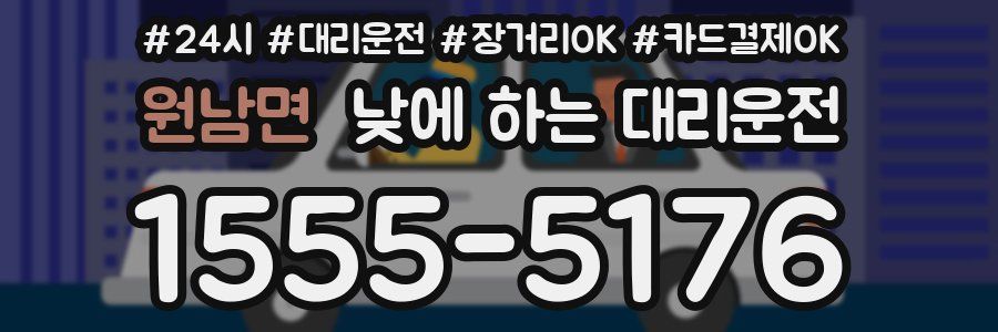 원남면 낮에 하는 대리운전