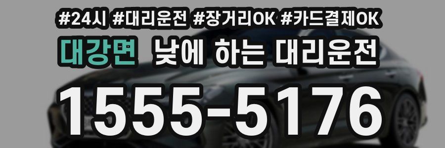 대강면 낮에 하는 대리운전