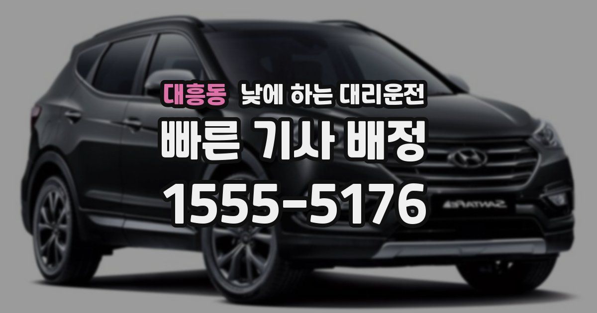 대흥동 낮에 하는 대리운전