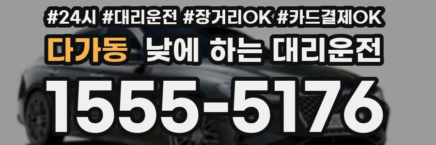 다가동 낮에 하는 대리운전