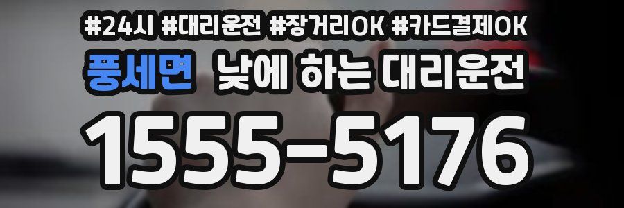 풍세면 낮에 하는 대리운전