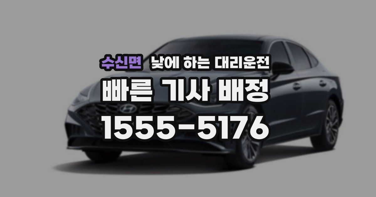 수신면 낮에 하는 대리운전