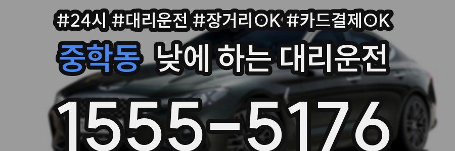 중학동 낮에 하는 대리운전