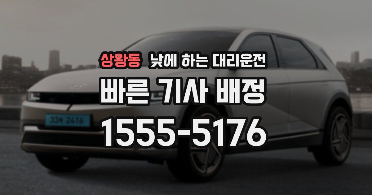 상왕동 낮에 하는 대리운전