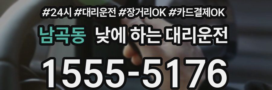 남곡동 낮에 하는 대리운전