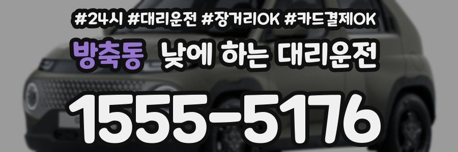 방축동 낮에 하는 대리운전