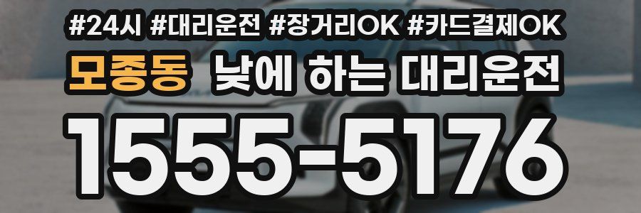 모종동 낮에 하는 대리운전