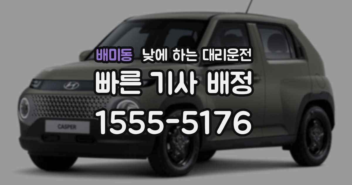 배미동 낮에 하는 대리운전