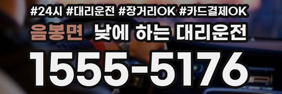 음봉면 낮에 하는 대리운전
