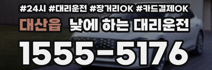 대산읍 낮에 하는 대리운전