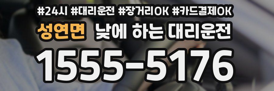 성연면 낮에 하는 대리운전