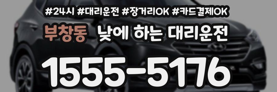 부창동 낮에 하는 대리운전