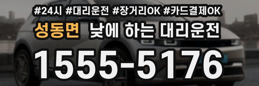 성동면 낮에 하는 대리운전