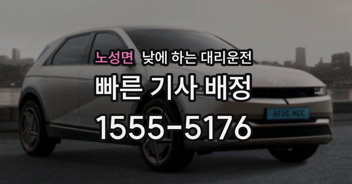 노성면 낮에 하는 대리운전