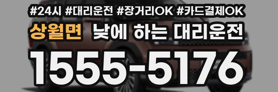 상월면 낮에 하는 대리운전