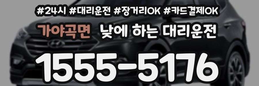 가야곡면 낮에 하는 대리운전