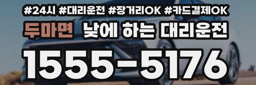두마면 낮에 하는 대리운전