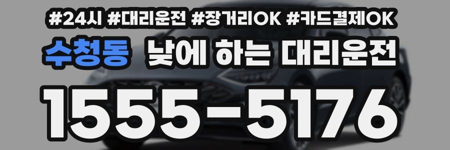 수청동 낮에 하는 대리운전