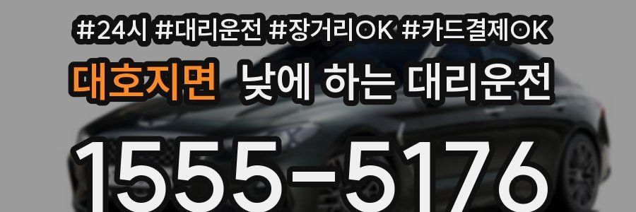대호지면 낮에 하는 대리운전