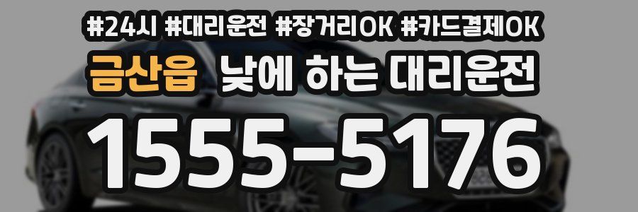 금산읍 낮에 하는 대리운전