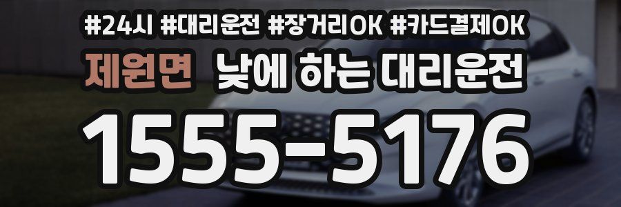 제원면 낮에 하는 대리운전
