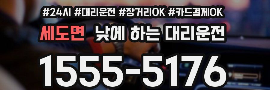 세도면 낮에 하는 대리운전