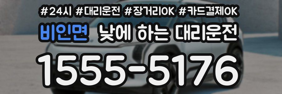 비인면 낮에 하는 대리운전
