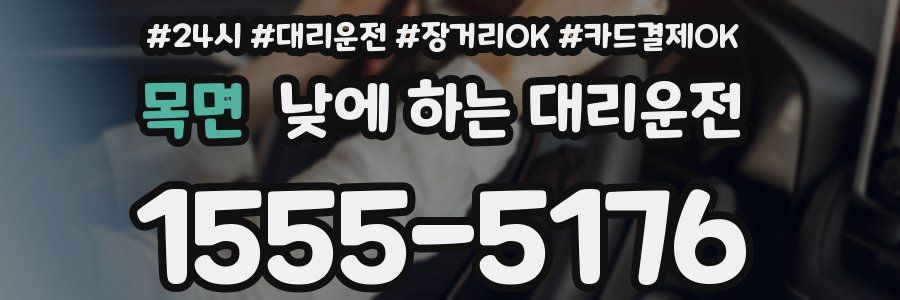 목면 낮에 하는 대리운전
