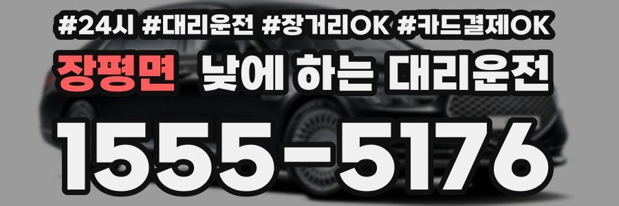 장평면 낮에 하는 대리운전