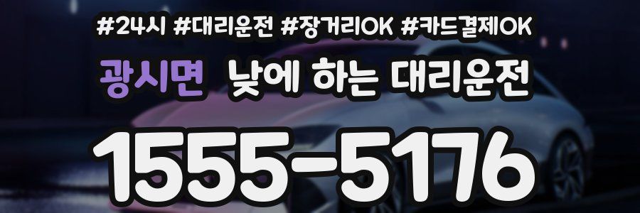 광시면 낮에 하는 대리운전