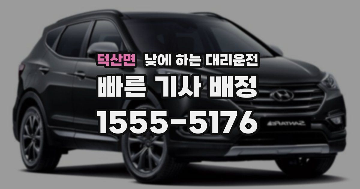 덕산면 낮에 하는 대리운전