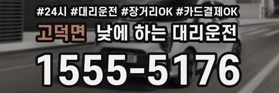 고덕면 낮에 하는 대리운전