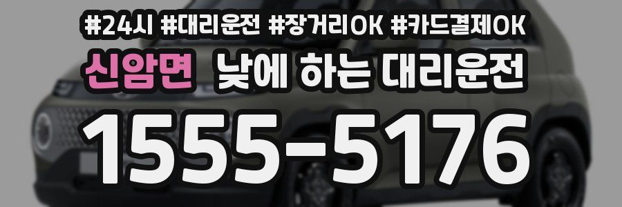 신암면 낮에 하는 대리운전