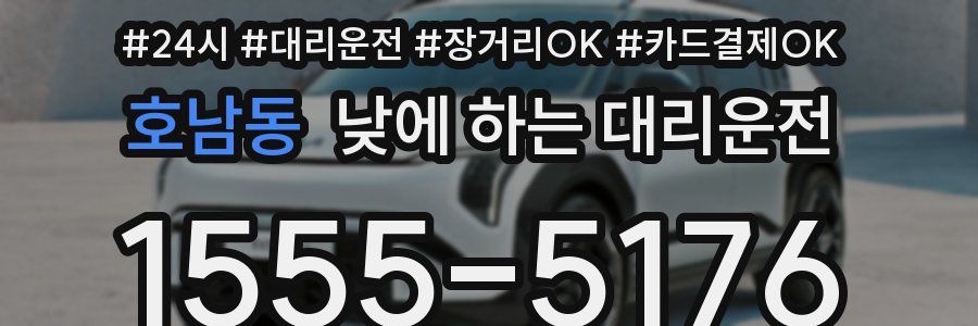 호남동 낮에 하는 대리운전